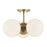 Savoy House Turin 3 Lt Chandelier, White Opal, Warm Brass - 1-6523-3-322