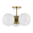 Savoy House Turin 3 Lt Chandelier, White Opal, Warm Brass