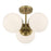 Savoy House Turin 3 Lt Chandelier, White Opal, Warm Brass