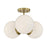 Savoy House Turin 3 Lt Chandelier, White Opal, Warm Brass