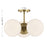 Savoy House Turin 3 Lt Chandelier, White Opal, Warm Brass