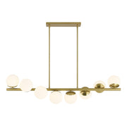 Savoy House Turin 8Lt Lin Chandelier, White Opal, Warm Brass - 1-6524-8-322