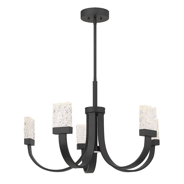 Savoy House Kahn 6-Light LED Chandelier, Matte Black