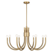 Essentials Sorrento 8 Light Chandelier, Noble Brass - 1-6680-8-127