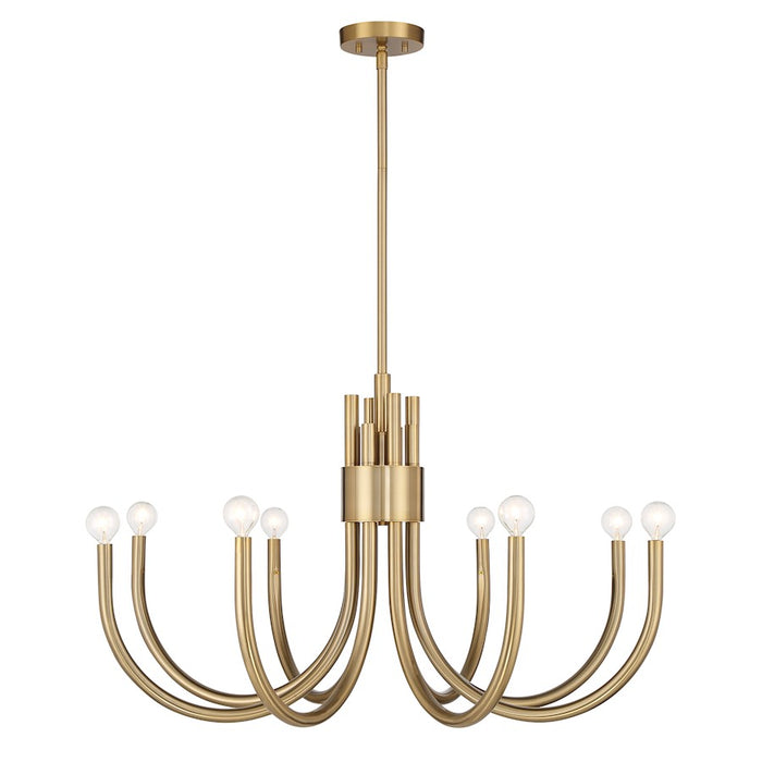 Essentials Sorrento 8 Light Chandelier, Noble Brass - 1-6680-8-127