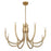 Essentials Sorrento 8 Light Chandelier, Noble Brass