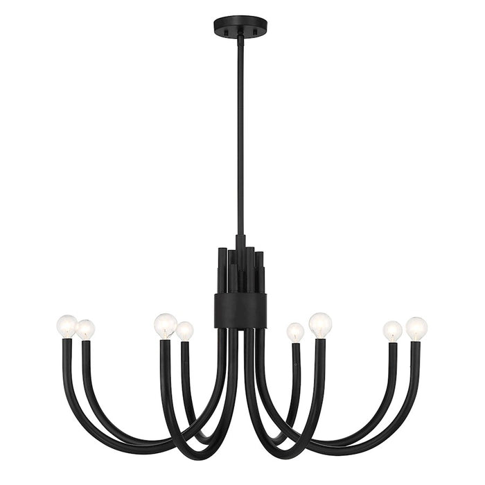 Essentials Sorrento 8 Light Chandelier, Matte Black - 1-6680-8-89