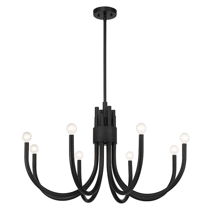 Essentials Sorrento 8 Light Chandelier, Matte Black