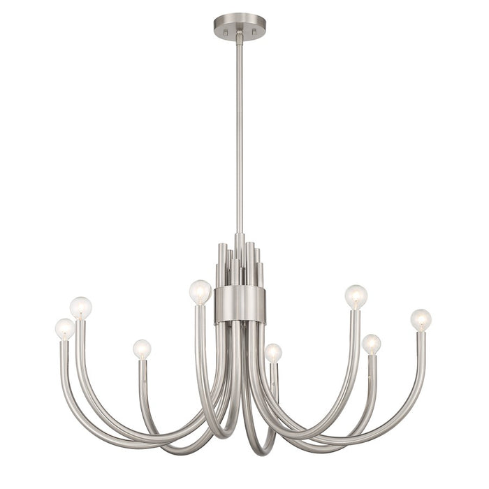 Savoy House Sorrento 8-Light Chandelier, Satin Nickel