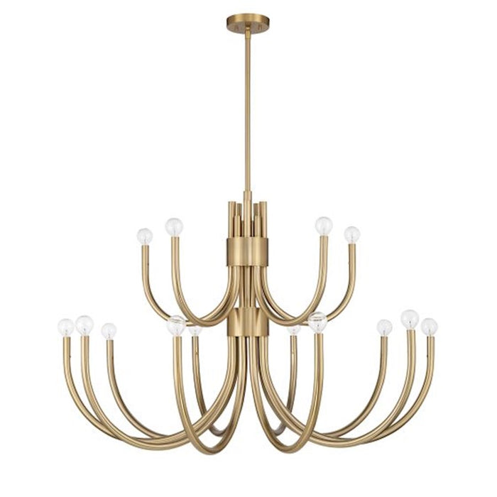 Savoy House Sorrento 15-Light Chandelier, Noble Brass