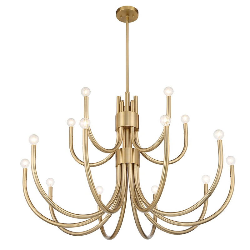 Savoy House Sorrento 15-Light Chandelier, Noble Brass