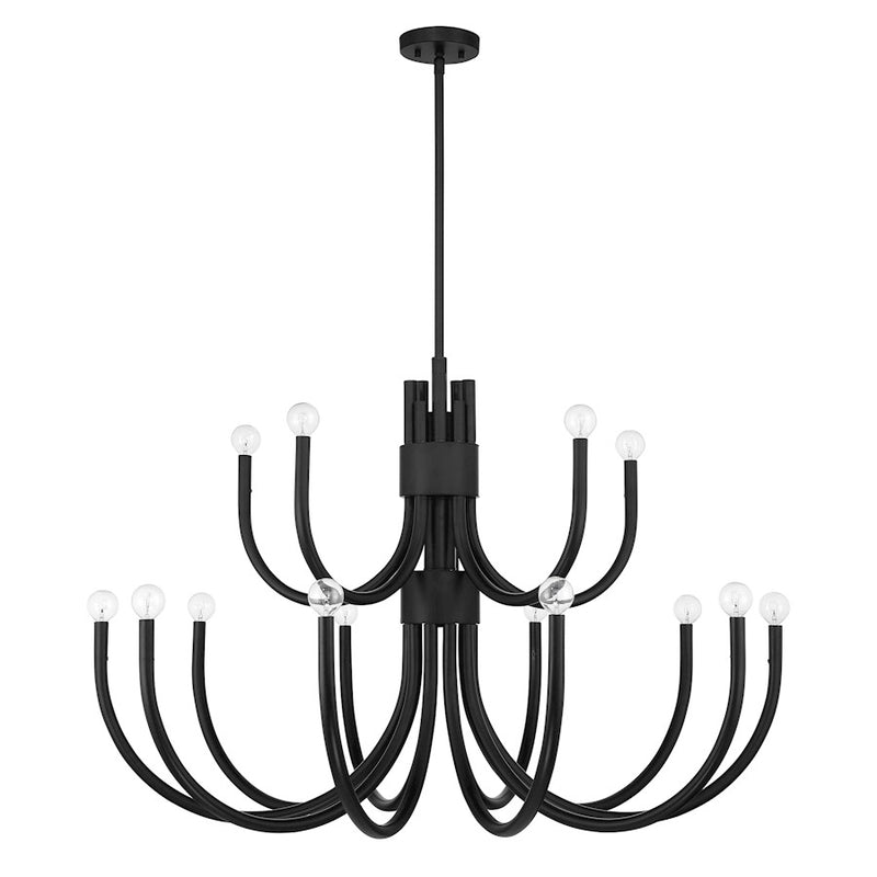 Savoy House Sorrento 15-Light Chandelier, Matte Black