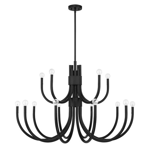 Essentials Sorrento 15 Light Chandelier, Matte Black