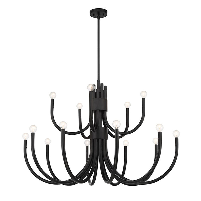 Savoy House Sorrento 15-Light Chandelier, Matte Black