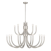 Savoy House Sorrento 15-Light Chandelier, Satin Nickel - 1-6682-15-SN