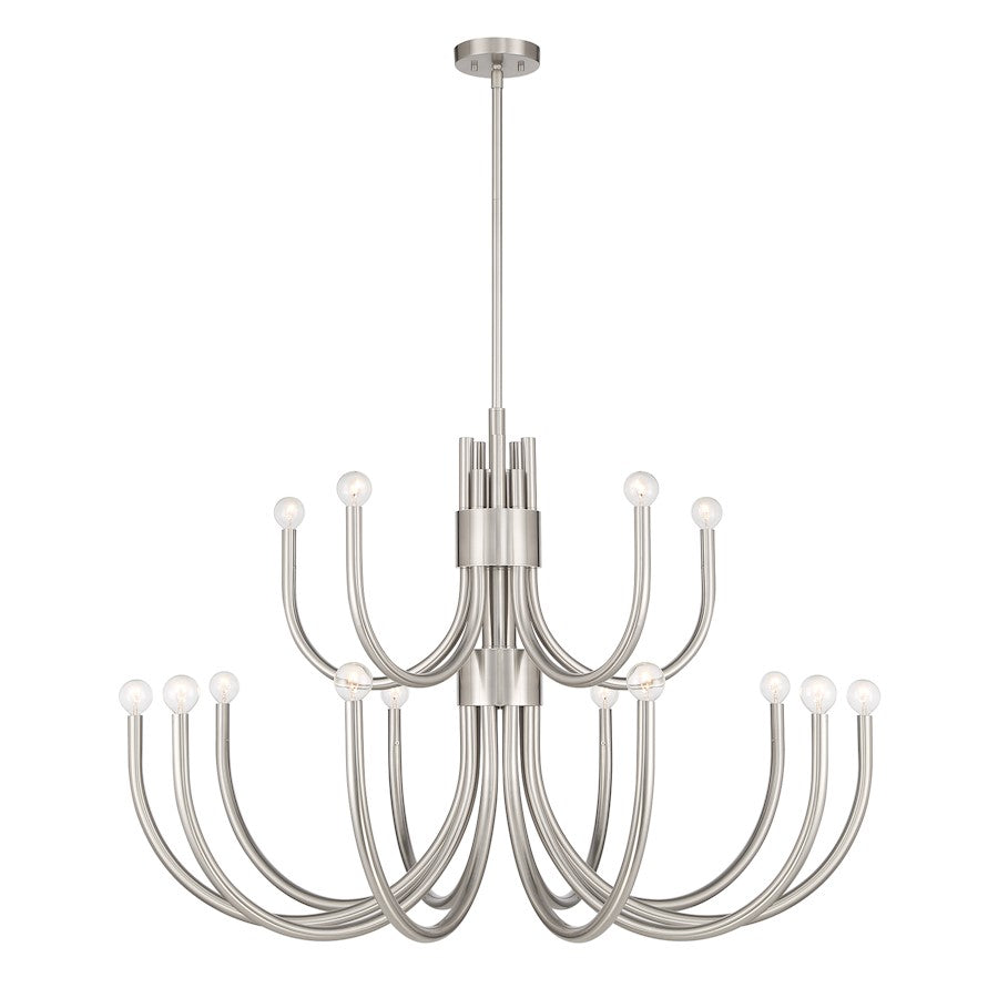 Savoy House Sorrento 15-Light Chandelier, Satin Nickel - 1-6682-15-SN