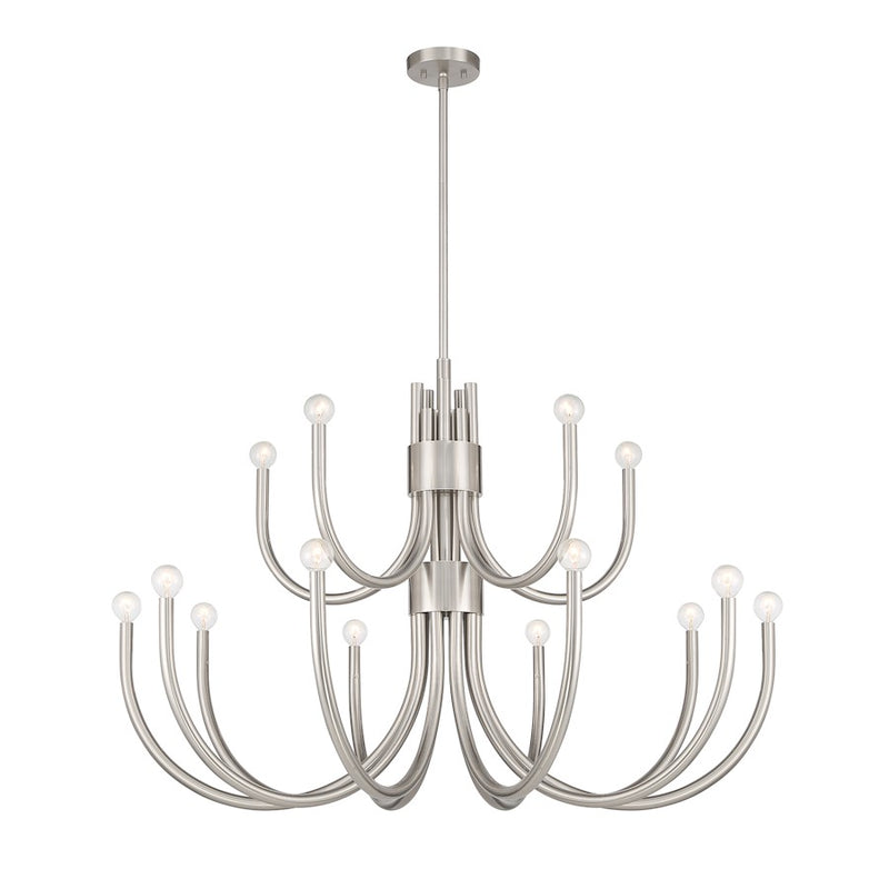Savoy House Sorrento 15-Light Chandelier, Satin Nickel