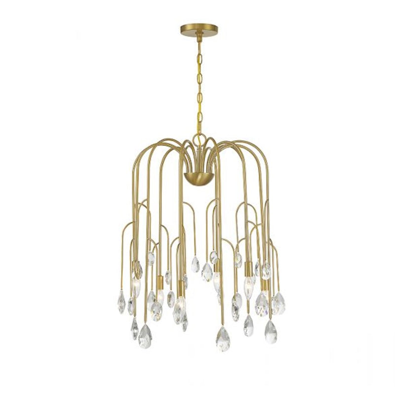 Savoy House Anholt Chandelier, Noble Brass