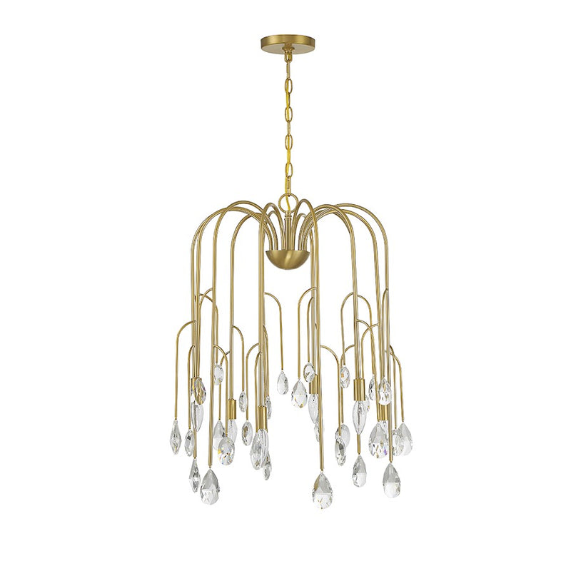 Savoy House Anholt 6-Light Chandelier, Noble Brass