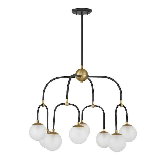 Savoy House Couplet 8Lt Chandelier, Black/Brass