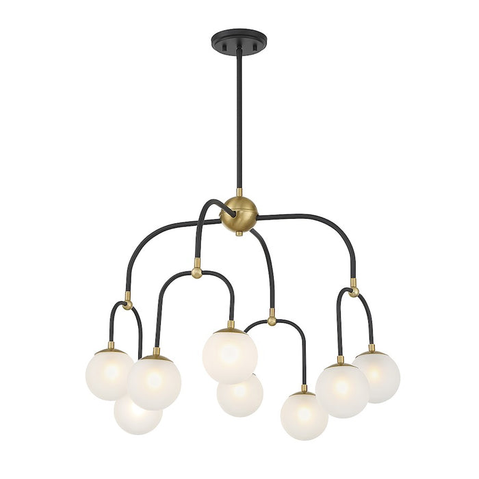 Savoy House Couplet 8Lt Chandelier, Black/Brass