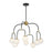 Savoy House Couplet Chandelier, Black/Brass/Frosted