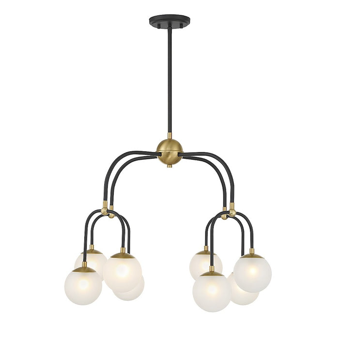 Savoy House Couplet 8Lt Chandelier, Black/Brass