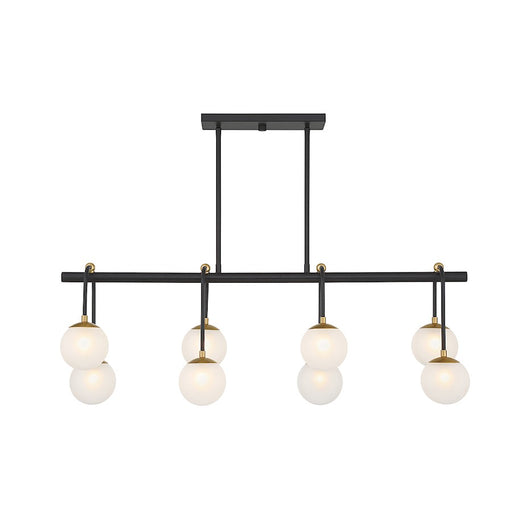 Savoy House Couplet 8Lt Linear Chandelier, Black/Brass
