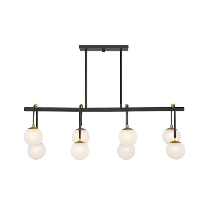 Savoy House Couplet 8Lt Linear Chandelier, Black/Brass