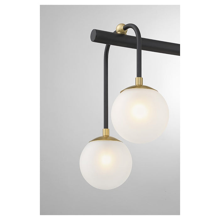 Savoy House Couplet 8Lt Linear Chandelier, Black/Brass