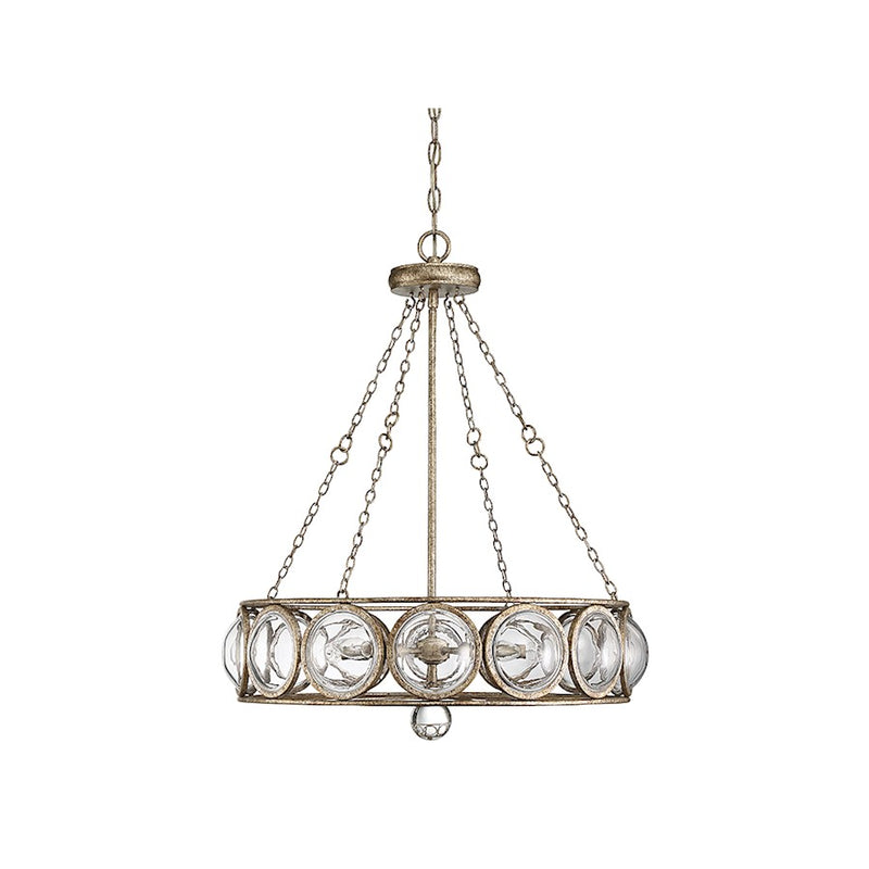 Savoy House Warwick 5-Light Chandelier, Brittannia Gold