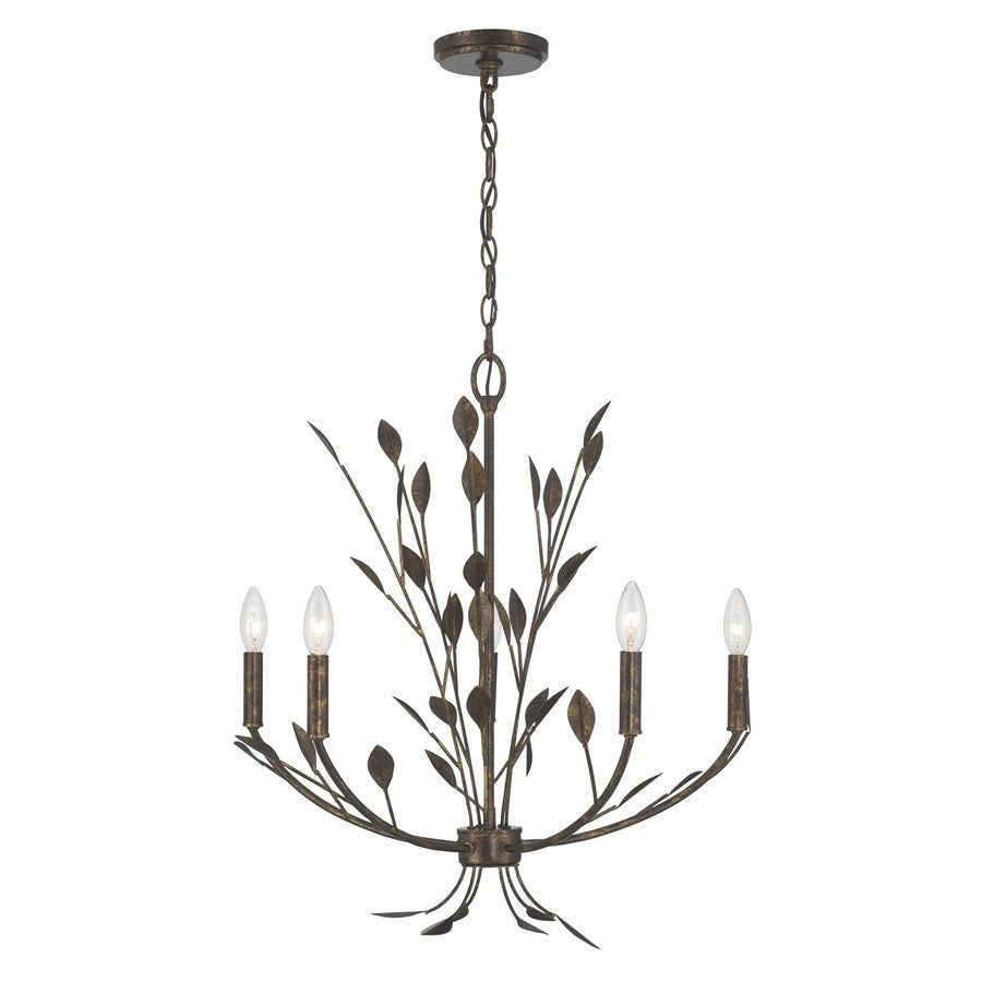 Savoy House Laska 5 Lt Chandelier, Enchanted Bronze - 1-6706-5-334