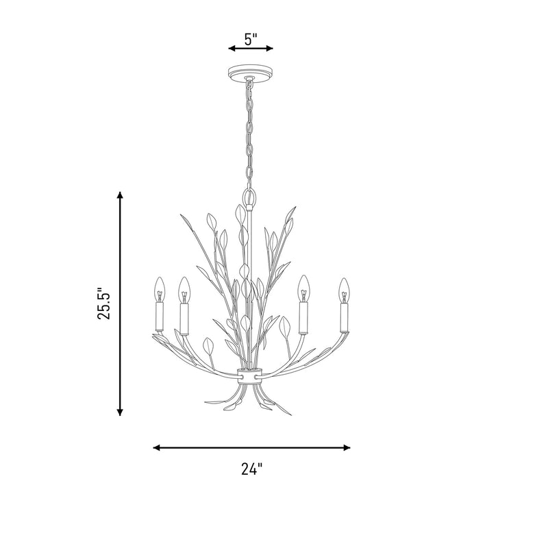 Savoy House Laska 5 Lt Chandelier, Enchanted Bronze