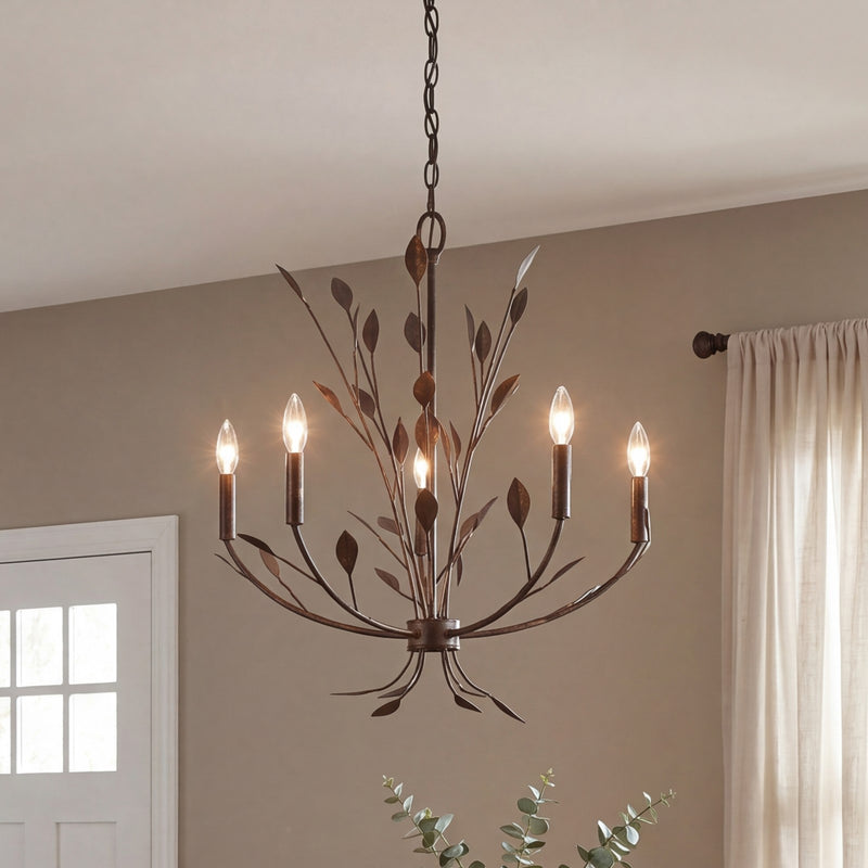 Savoy House Laska 5 Lt Chandelier, Enchanted Bronze