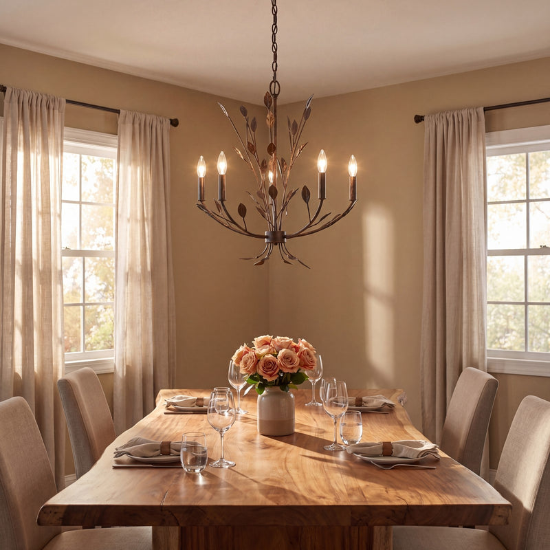 Savoy House Laska 5 Lt Chandelier, Enchanted Bronze
