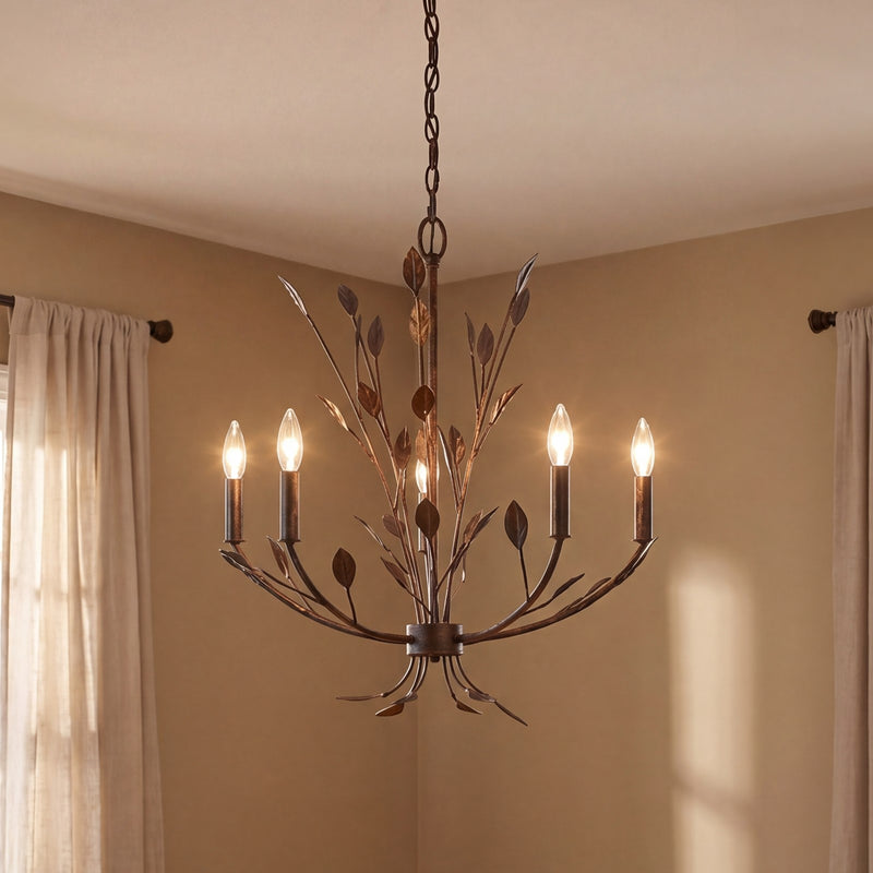 Savoy House Laska 5 Lt Chandelier, Enchanted Bronze