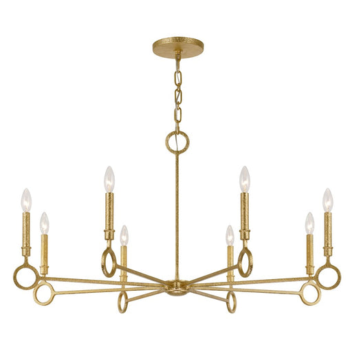 Savoy House Noah 8 Light Chandelier, Gold Armory