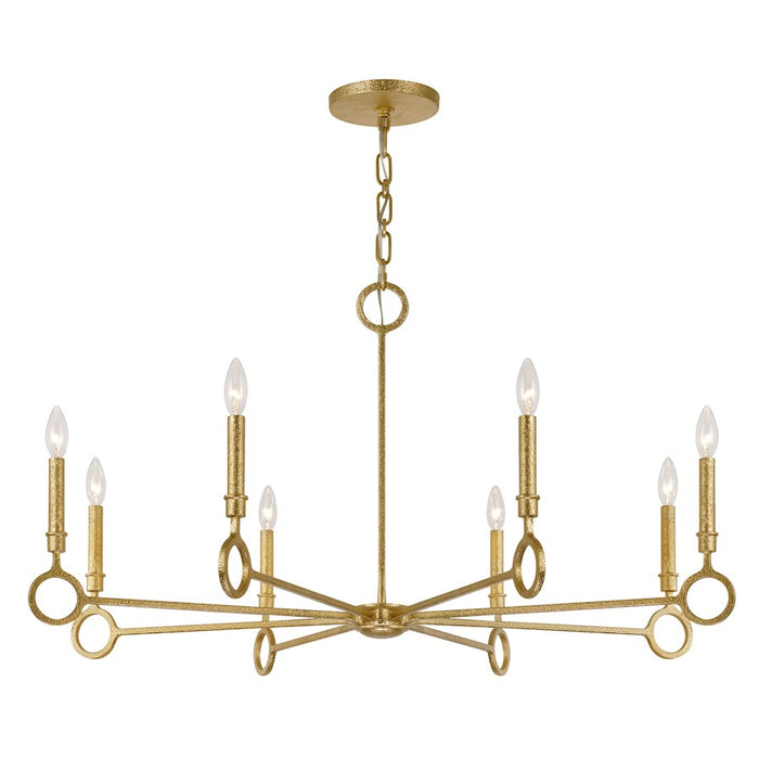 Savoy House Noah 8 Light Chandelier, Gold Armory