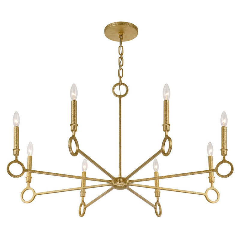 Savoy House Noah 8 Light Chandelier, Gold Armory