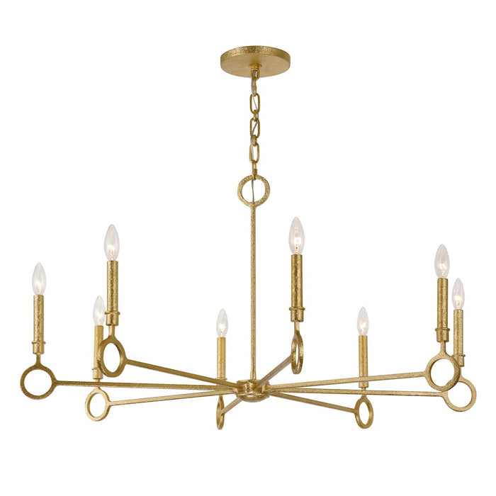 Savoy House Noah 8 Light Chandelier, Gold Armory