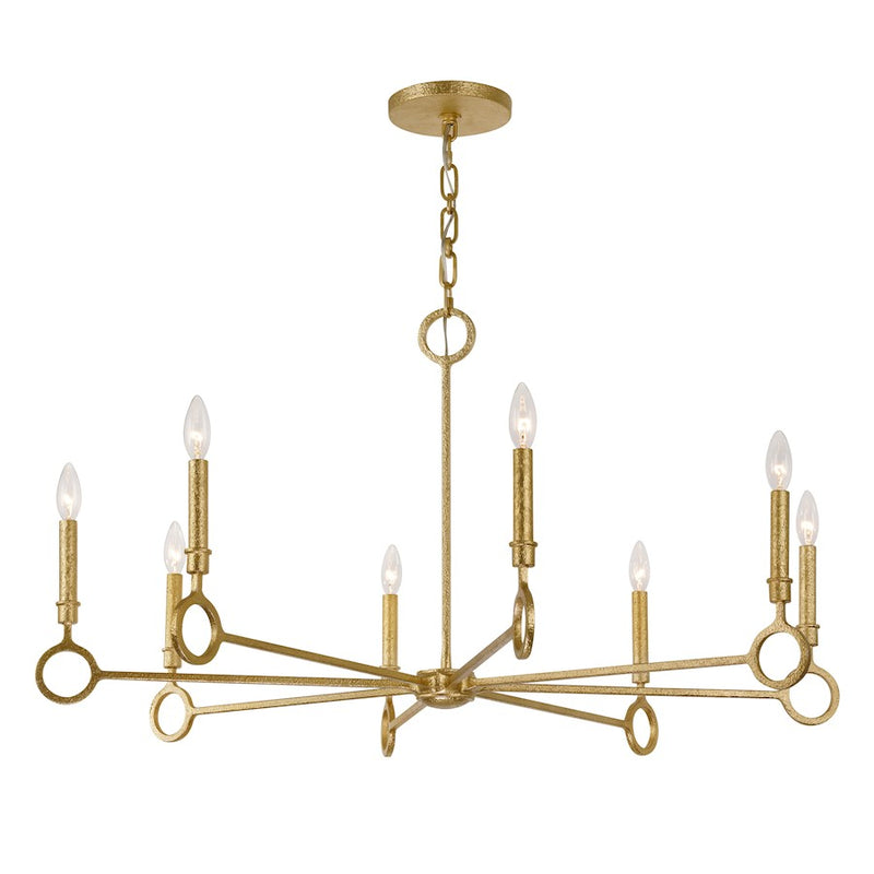 Savoy House Noah 8 Light Chandelier, Gold Armory