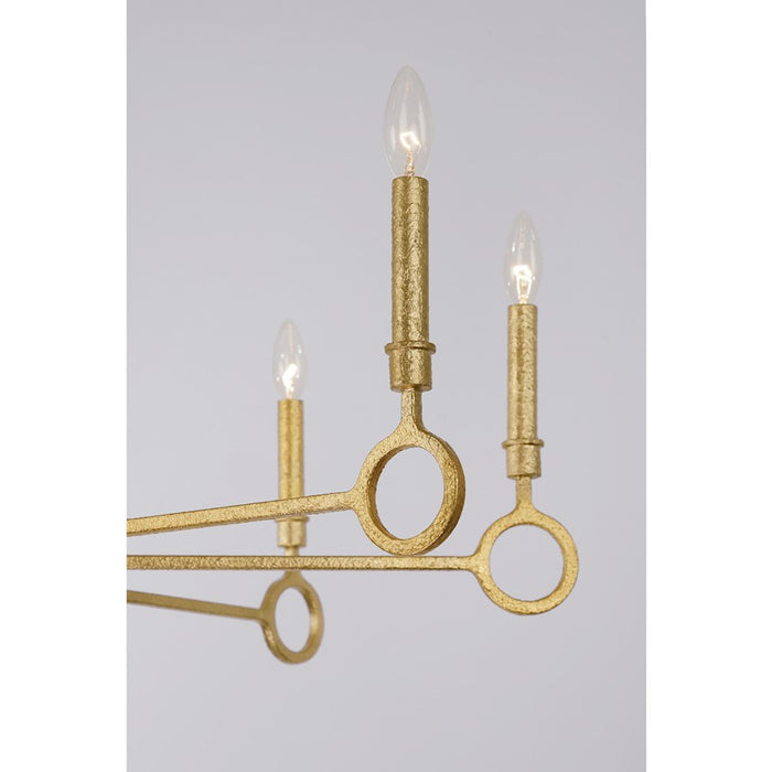 Savoy House Noah 8 Light Chandelier, Gold Armory