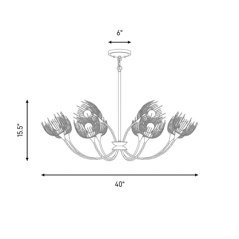 Savoy House Protea 12 Light Chandelier, Manchester