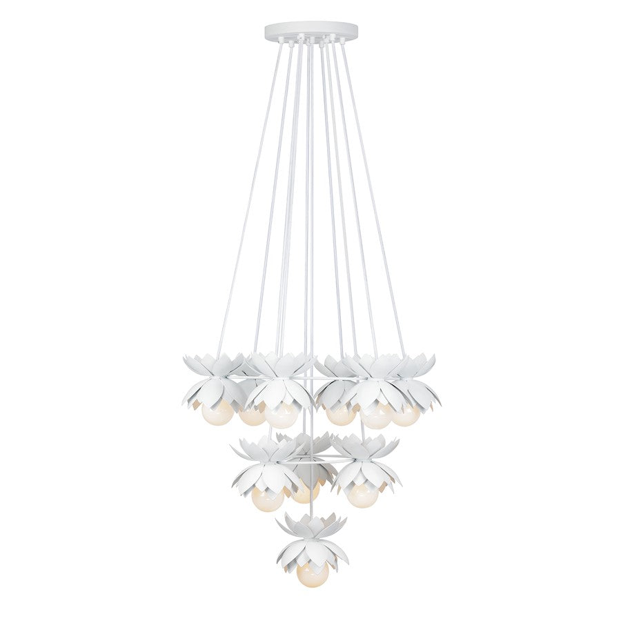 Savoy House Pacha 10-Light Chandelier, White Cashmere