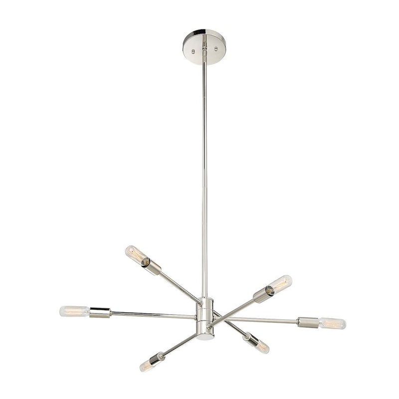 Savoy House Lyrique 6-Light Chandelier, Polished Nickel