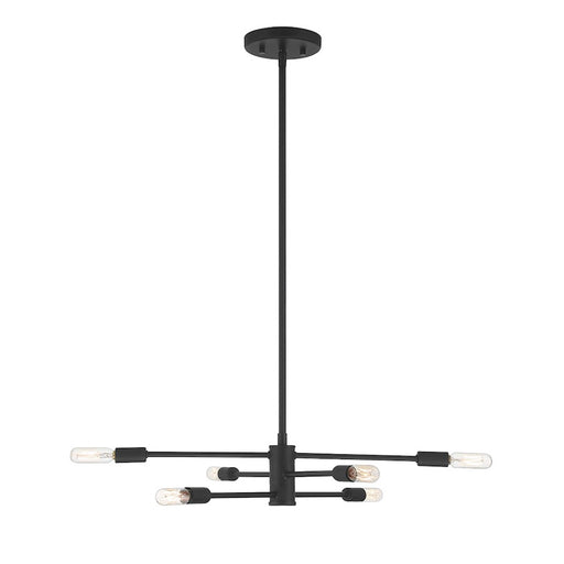 Savoy House Lyrique 6-Light Chandelier, Matte Black - 1-7000-6-89