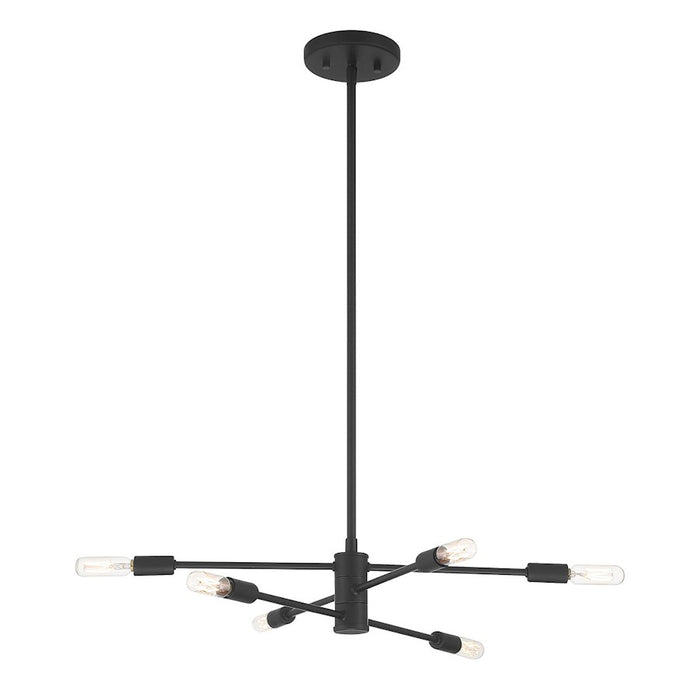 Savoy House Lyrique 6-Light Chandelier, Matte Black