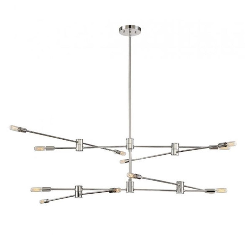 Savoy House Lyrique 12-Light Chandelier, Polished Nickel