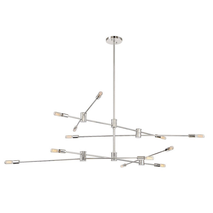 Savoy House Lyrique 12-Light Chandelier, Polished Nickel