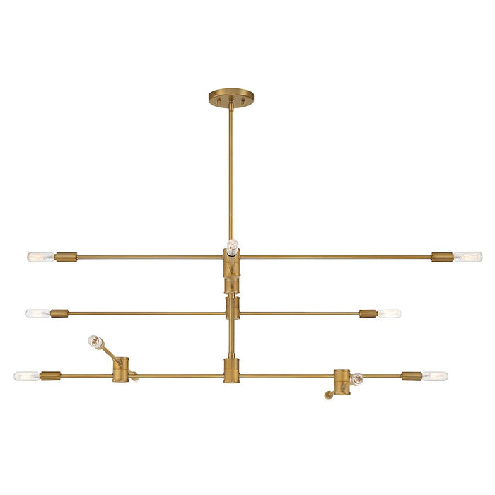 Savoy House Lyrique 12-Light Chandelier, Warm Brass